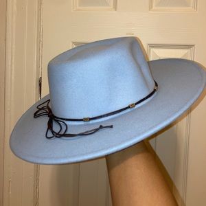 Blue fedora hat